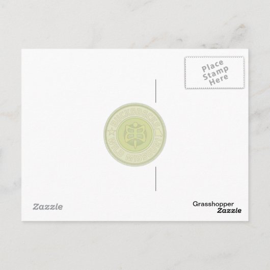 Grasshopper Postkarte. Postkarte (Rückseite)