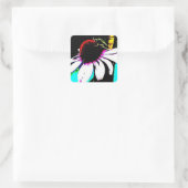 Grasshopper Quadratischer Aufkleber (Tasche)