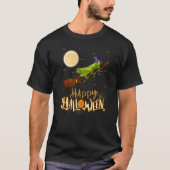 Grasshopper Ride Hexe Shotgun Grasshopper Hallowe T-Shirt (Vorderseite)