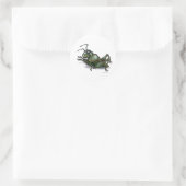 Grasshopper Runder Aufkleber (Tasche)