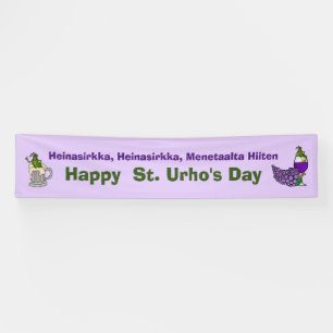 Grasshopper, Trauben & Biere St. Urho Banner