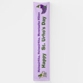 Grasshopper, Trauben & Biere St. Urho Banner (Vertikal)