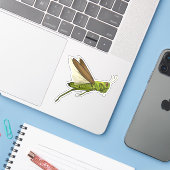 Grasshopper Vector Jumping Illustration Aufkleber (Laptop mit iPhone)