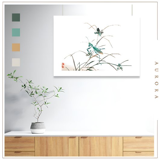 Grasshopper von Kōno Bairei (1844-1895) Poster