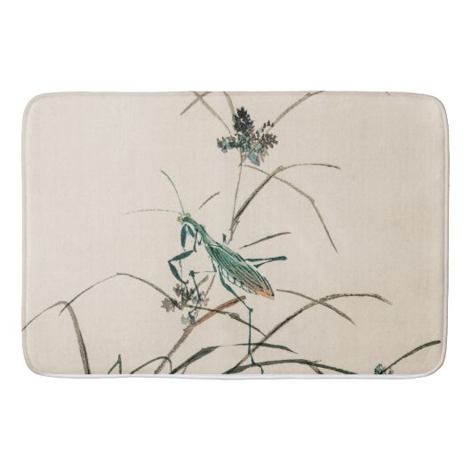 Grasshopper von Kōno Bairei Bath Mat Badematte (Vorderseite)