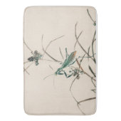 Grasshopper von Kōno Bairei Bath Mat Badematte (Vorderseite Vertikal)