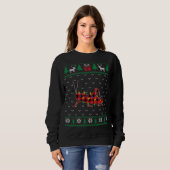 Grasshopper Weihnachtsbaum Lichter Decor Weihnacht Sweatshirt (Vorne ganz)