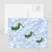 Grasshopper Whimsical Cartoon Art Postkarte (Vorne/Hinten)