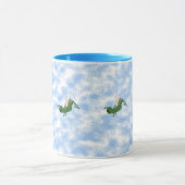 Grasshopper Whimsical Cartoon Art Tasse (Zentrum)