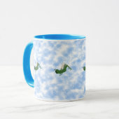 Grasshopper Whimsical Cartoon Art Tasse (Vorderseite Links)