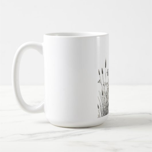 Grasshopper & Wild Grass Ink Art Coffee Mug Kaffeetasse (Links)