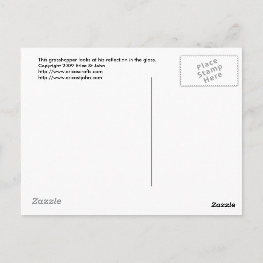 Grasshoppere Reflektionen Postkarte (Rückseite)