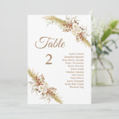 Grassland Dream Wedding Table Card. Programm (Stehend Vorderseite)