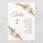 Grassland Dream Wedding Table Card. Programm (Vorderseite)