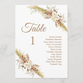 Grassland Dream Wedding Table Card. Programm (Vorderseite)
