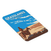 Grasslands National Park Canada Travel Art Vintag Magnet (Rechte Seite)