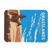 Grasslands National Park Canada Travel Art Vintag Magnet (Horizontal)