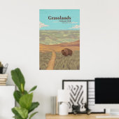 Grasslands National Park Canada Travel Poster (Heimbüro)