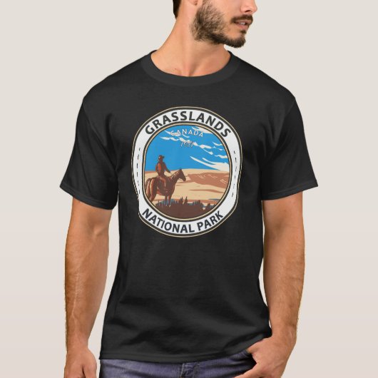 Grasslands National Park Canada Vintages Abzeichen T-Shirt (Vorderseite)