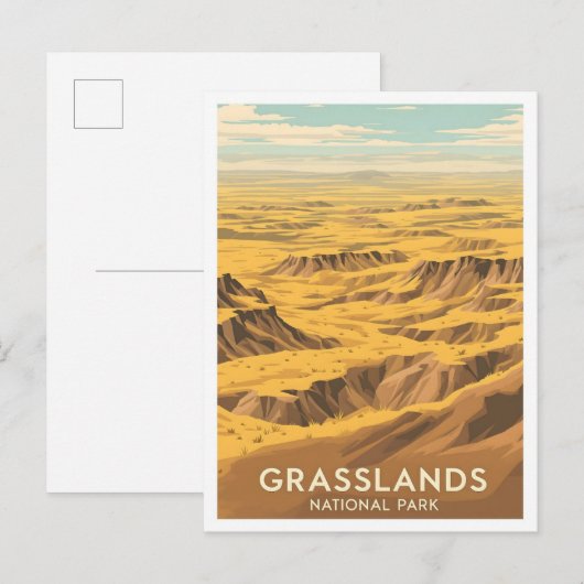 Grasslands National Park Saskatchewan Kanada Postkarte (Vorne/Hinten)