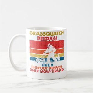 Grassquatch Peepaw Bigfoot Lustiger Rasenmäher Gar Kaffeetasse