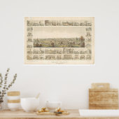 Grasstal, CA. Panoramakarte 1858 (0663A) Poster (Küche)