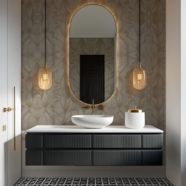 Grasstuch, Raffia und Papierwebe-Look in warmer Ne Tapete (Von Creator hochgeladen)