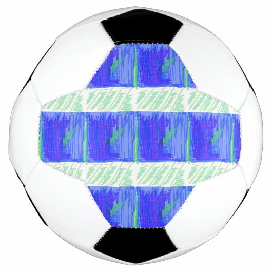 Grassy Field Blue Green Fußball (Vorderseite)