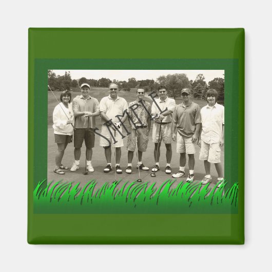 Grassy Golf Frame Magnet (Vorne)