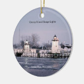Grassy Island Range Lights Ornament (Links)