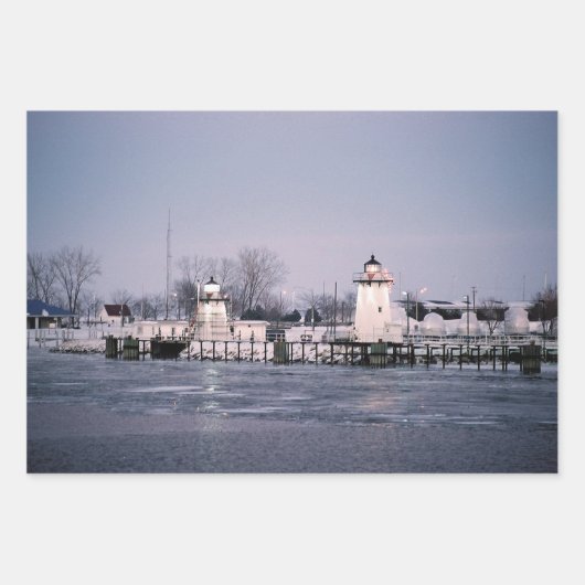 Grassy Island Range Lights Packpapier Geschenkpapier Set (Vorderseite 3)