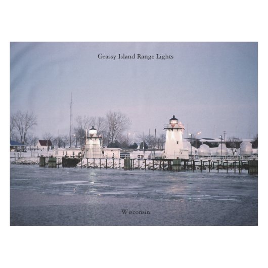 Grassy Island Range Lights Tischdecke (Vorderseite (Horizontal))