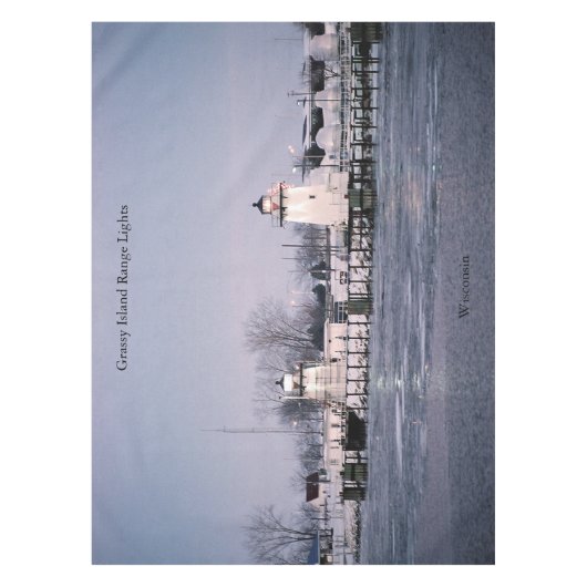 Grassy Island Range Lights Tischdecke (Vorderseite)