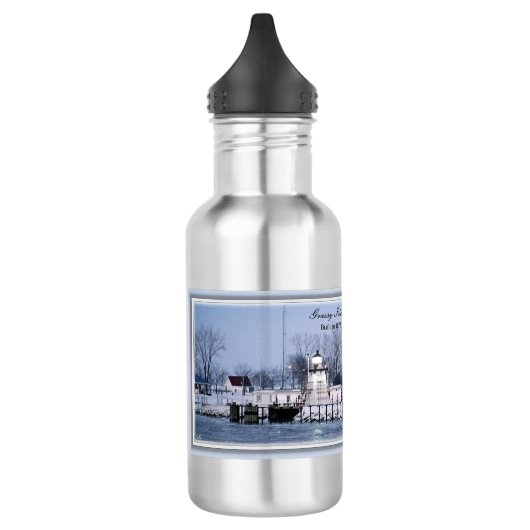 Grassy Island Range Lights Wasserflasche (Links)