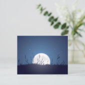 Grassy Moonrise Postkarte (Stehend Vorderseite)