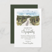 Grassy Road Beileid Danke Karte (Vorne/Hinten)
