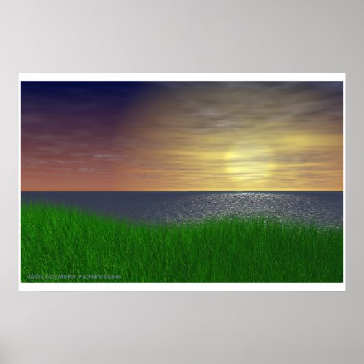 Grassy Sunset Poster (Vorne)