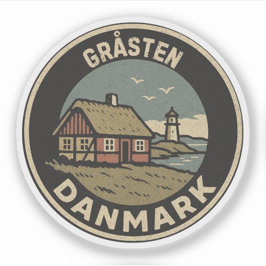 Gråsten, Dänemark Danmark Aufkleber (Vorderseite)