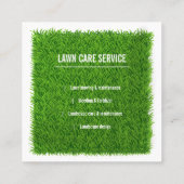 Graswall-Rasen Landschaftsgärten Quadratische Visitenkarte (Rückseite)