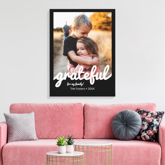 Gratea Black and White Script Custom Foto Leinwanddruck (Insitu (Wohnzimmer))