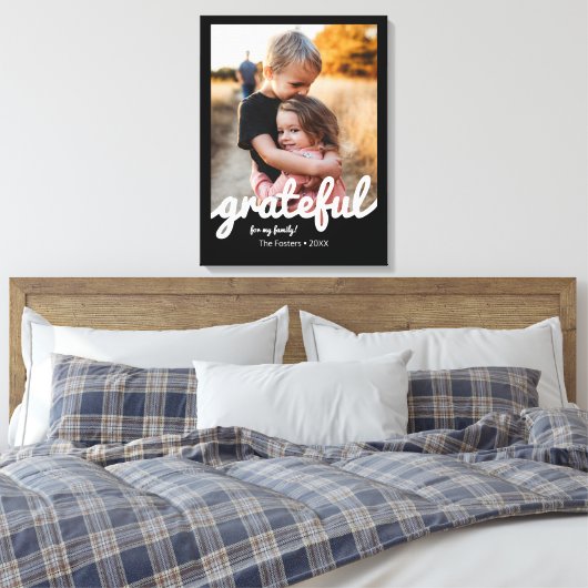 Gratea Black and White Script Custom Foto Leinwanddruck (Insitu (Schlafzimmer))
