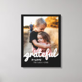 Gratea Black and White Script Custom Foto Leinwanddruck (Vorderseite)
