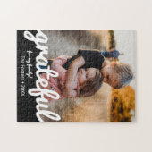 Gratea Black and White Script Custom Foto Puzzle (Horizontal)