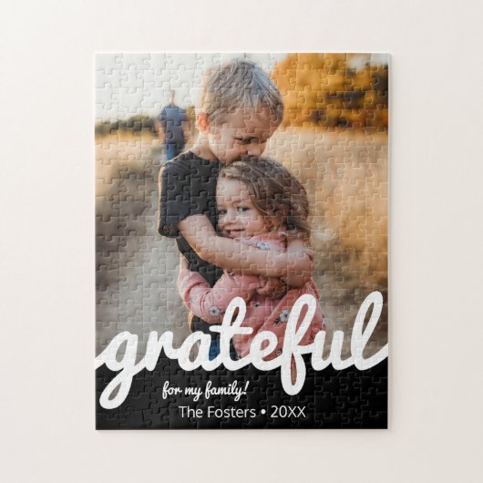 Gratea Black and White Script Custom Foto Puzzle (Vertikal)