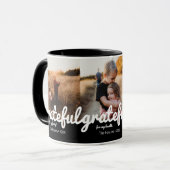 Gratea Black and White Script Custom Foto Tasse (Vorderseite Links)