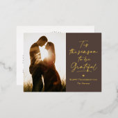 Gratea Season Foil Foto Erntedank Postkarte (Vorderseite/Rückseite)