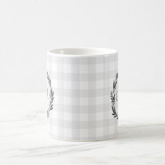 Grateath Graue Karo Pattern Kaffeetasse (Mittel)