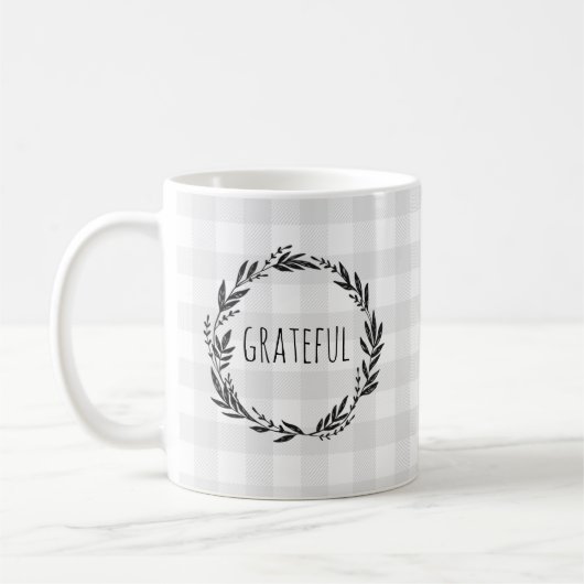 Grateath Graue Karo Pattern Kaffeetasse (Links)
