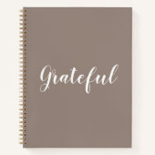 Grateful beige greige benutzerdefinierte Skripttex Notizblock (Vorderseite)