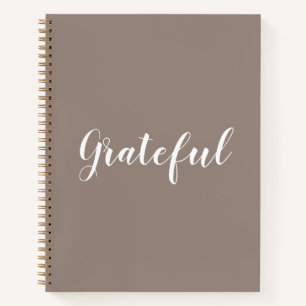 Grateful beige greige benutzerdefinierte Skripttex Notizblock